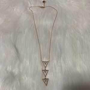 Stella & Dot Gold Triple Triangle Necklace